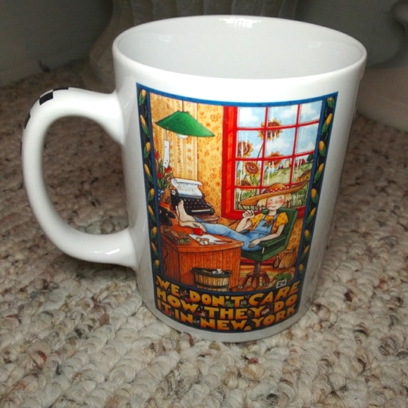 Vintage Mary Engelbreit "We Don't Care How They Do It In New York" Coffee Mug - Picture 4 of 8
